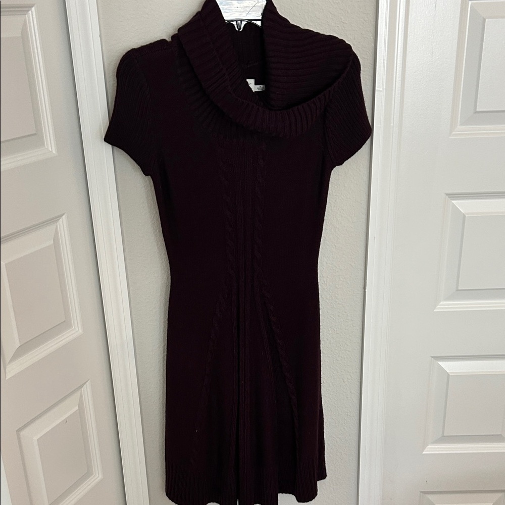 Eliza J Women's Dark Purple Cowl Neck Sweater Dress